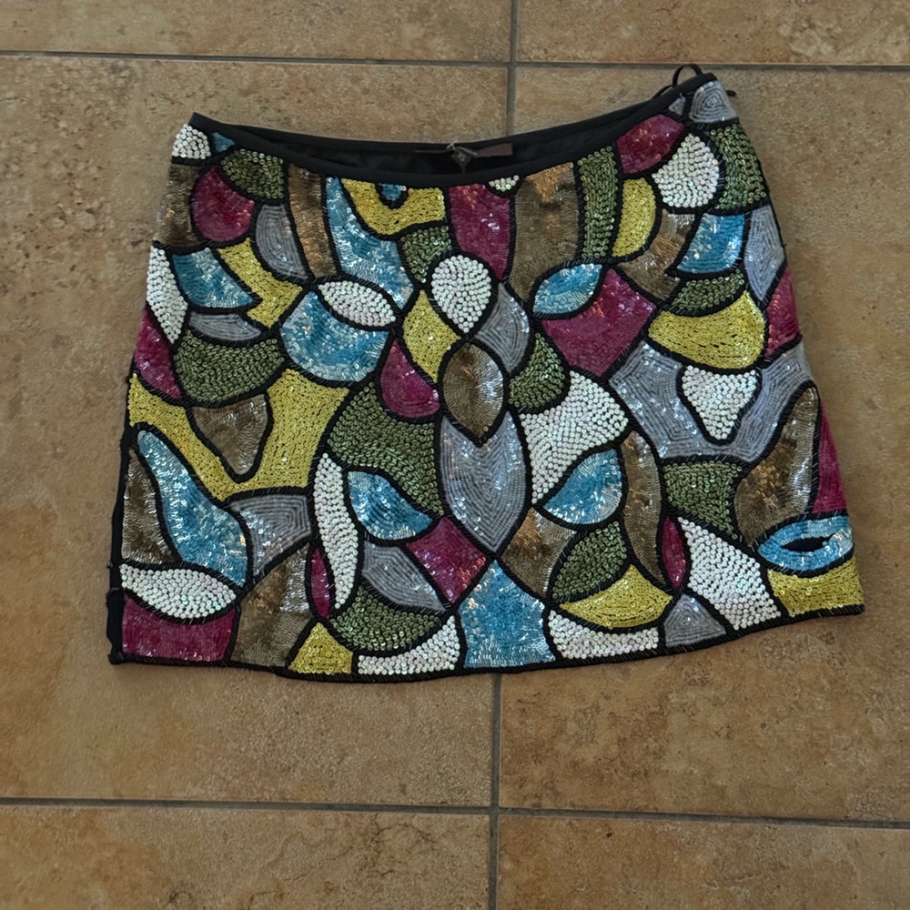 SINGLE  sequin skirt| size x-small